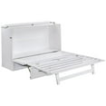 thumbnail image 3 of Atlin Designs Queen Traditional Wood Murphy Bed Chest Bed with Mattress in White, 3 of 16