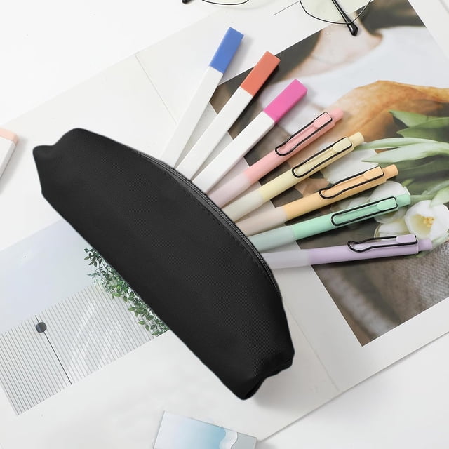 Estuche portátil bonito para lápices, estuche grande para bolígrafos, organizador de papelería para adolescentes universitarios, estuches de tela Oxford para lápices.