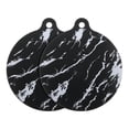 thumbnail image 1 of 2 piezas de alfombrillas protectoras para cocina de inducción, protector de estufa de inducción, patrón de mármol con asa (negro), 1 of 6