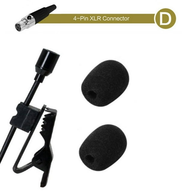 Omnidirectional Lavalier Lapel Clip Mic 3.5mm 3Pin 4-Pin XLR For Wireless System Lecturer With Microphone Cover Accessories Part D