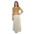 thumbnail image 7 of Sari Petticoat Stitched Indian Saree Petticoat Adjustable Waist Sari Skirt (Natural), 7 of 7