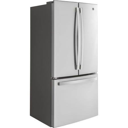 GE - 18.6 Cu. Ft. French Door Counter-Depth Refrigerator - Stainless steel