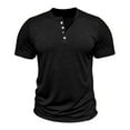 thumbnail image 4 of YFNNUP Men Henley T-Shirt Casual Short Sleeve Lightweight Pullover Shirts Summer Solid Basic Tees Button Tops, 4 of 7