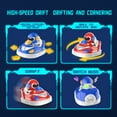 thumbnail image 5 of Glow Crasherz Bumper Cars - Set of 2 Remote Controlled Bumper Cars | RC Bumper Car Toys for Age 6-12| Ejecting Bumper Cars with light and sound, 5 of 5