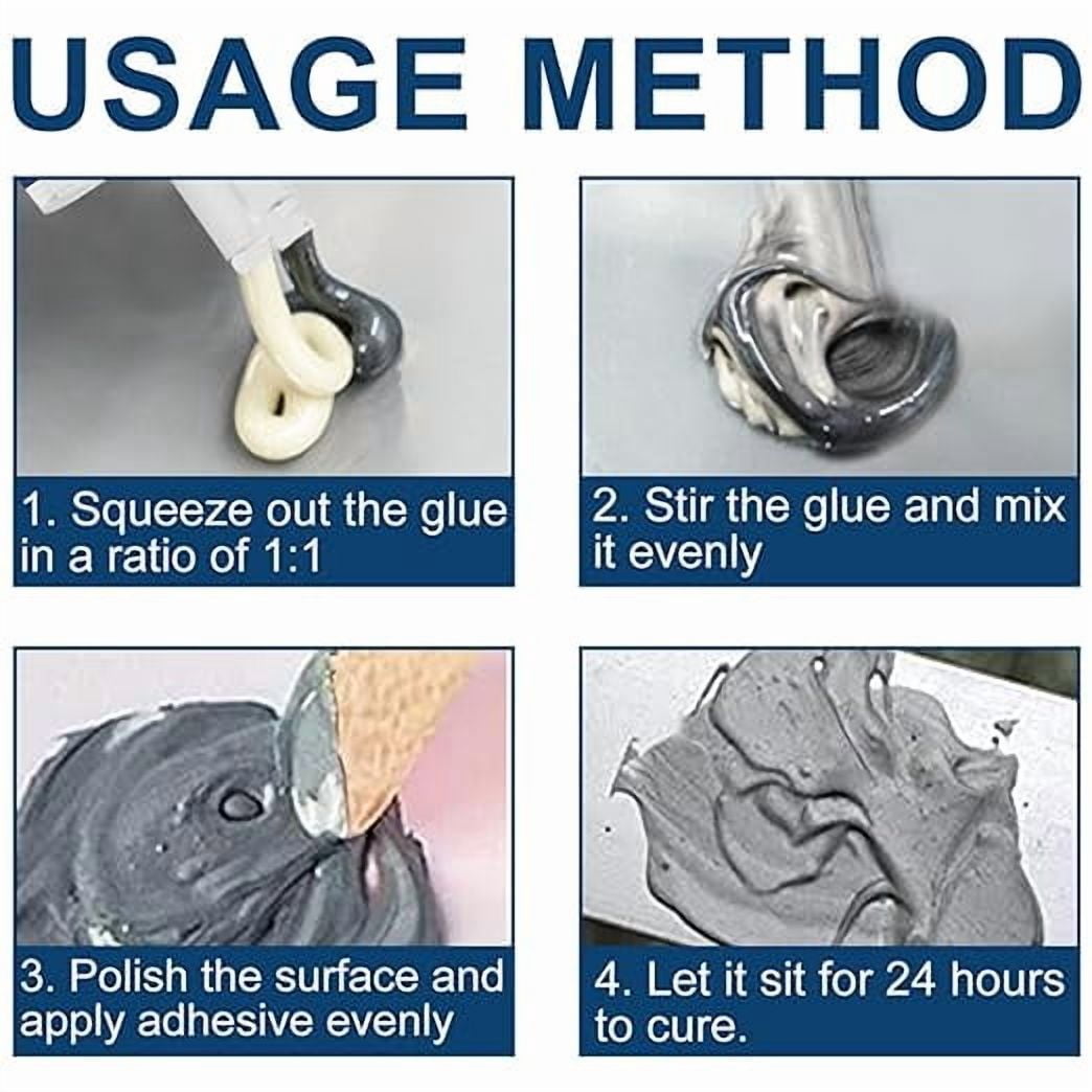 Super Diamond Mud Seal Metal Repair Glue, AB Metal Repair Glue Set, Weld Waterproof Epoxy Casting Adhesive, AB Super Adhesive