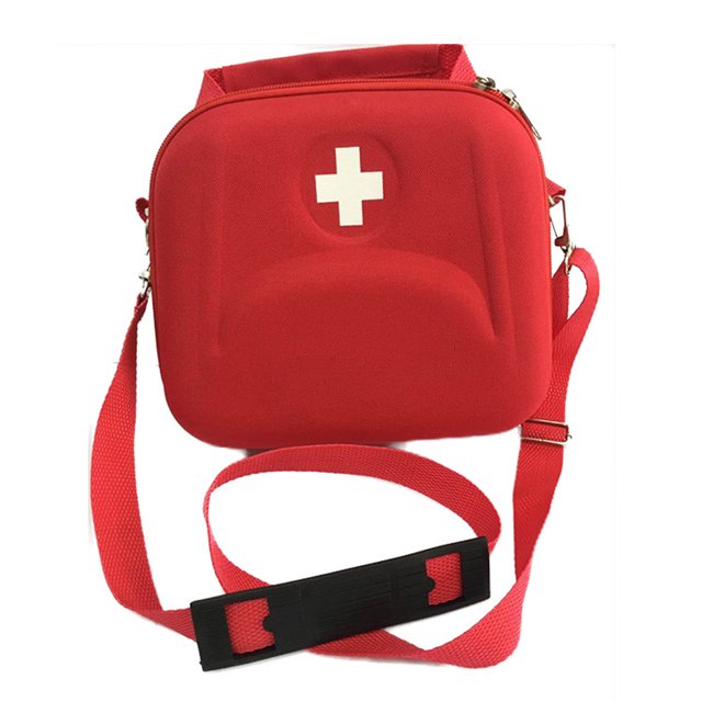 CSChome Emergency Kit Bag First Aid Kit Water Resistant Double Zipper Large Capacity Storage Shoulder Strap Hiking Travel Home Emergency Kit Pouch