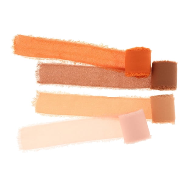 4 Piezas De Cinta De Seda De Gasa Sunnimix 5 Yardas Hechas a mano para decoraciones Envoltorios de regalos naranja