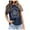 Marine, variante sur UANWENN T-Shirt d'Été pour Femmes avec Imprimé Lettre, Confortable et à la Mode, Manches Courtes, T-Shirt Surdimensionné pour Femmes