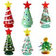 thumbnail image 1 of 6 adornos de cristal para árbol de Navidad, mini árboles de cristal hechos a mano con estrellas, decoraciones navideñas de mesa de 2,6 a 3 pulgadas, figuras de cristal coloridas para fiestas, decoraci, 1 of 5