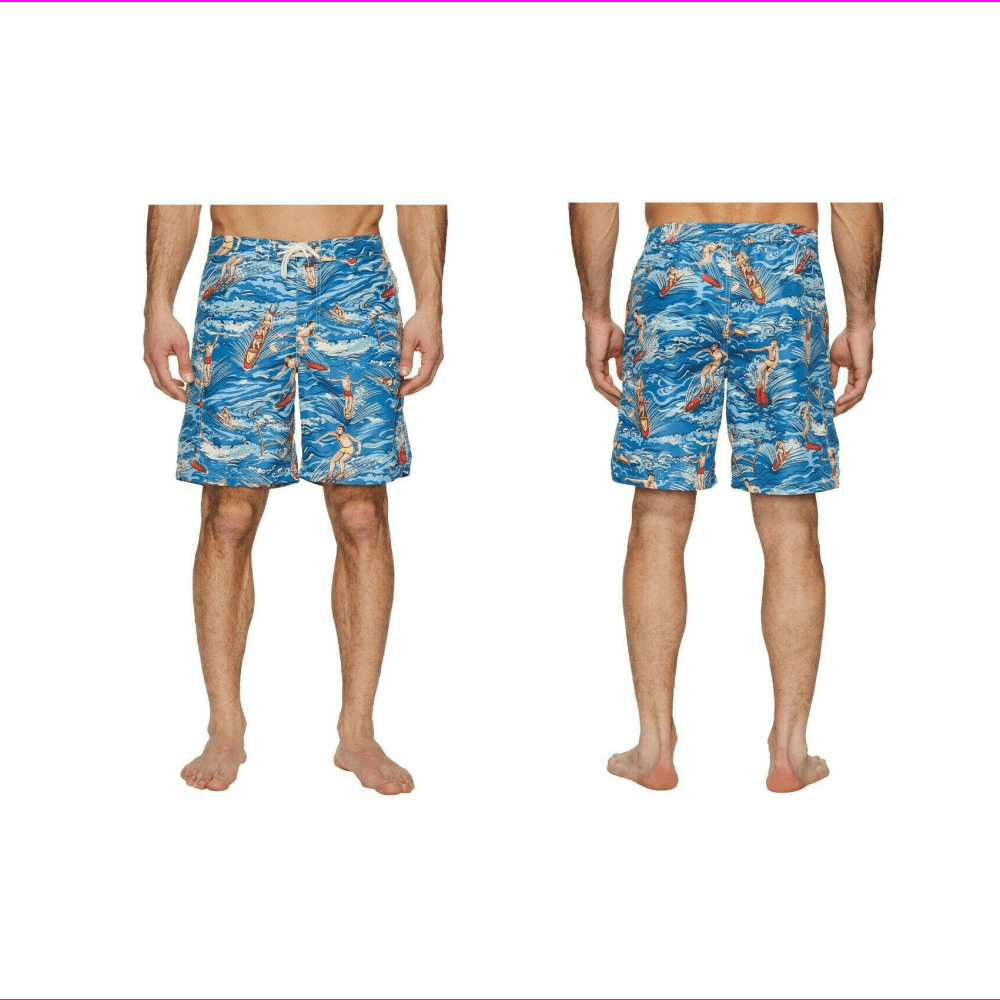 Mens Quick Dry Beach Shorts Japan and The Wind Floral Boardshorts Swim Surf Trunks