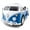 Blue, variant on Costway Licensed Volkswagen Ride-on Bus with Cup Holder, LED Headlights, Music & Horn Pink