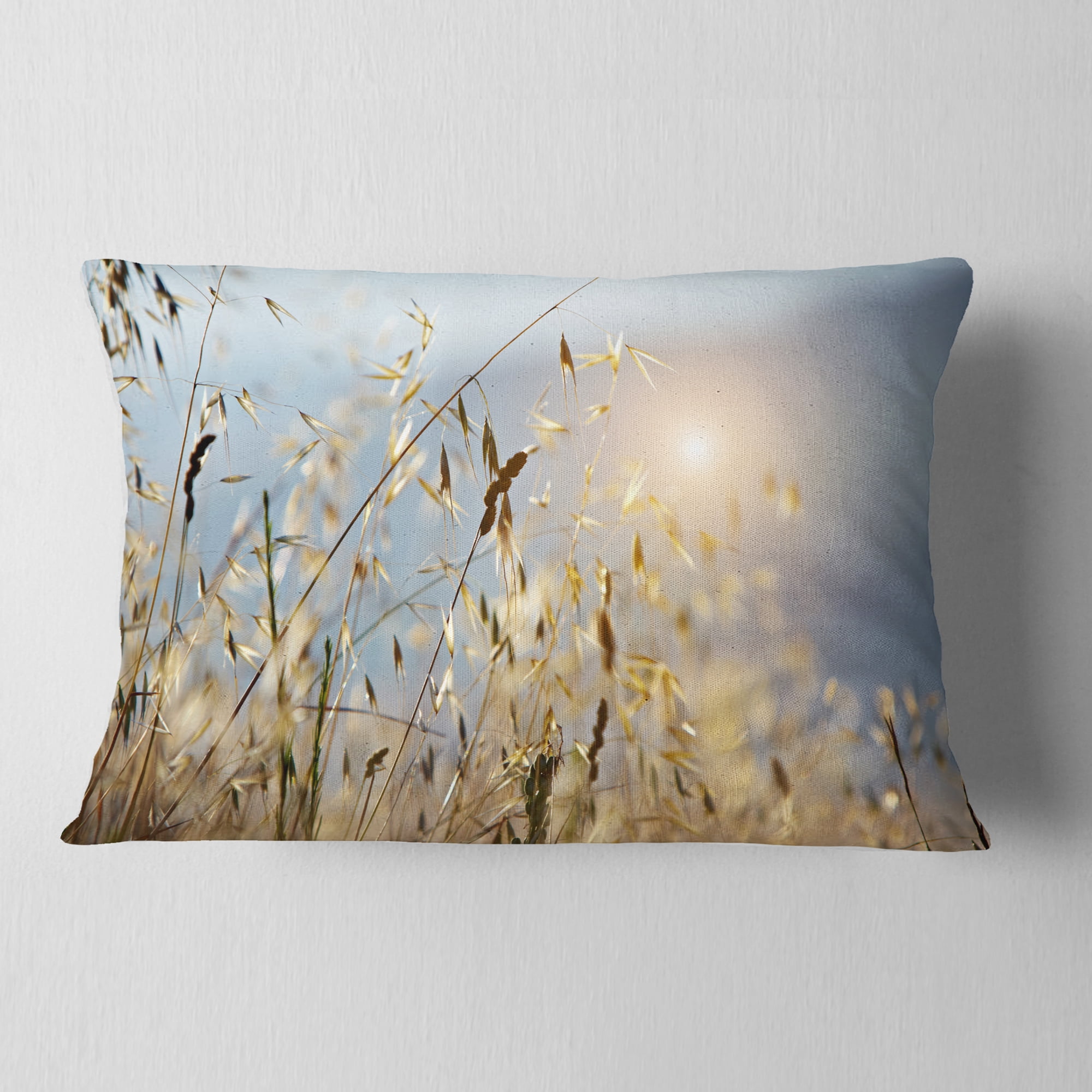 Designart Typical Tuscany Sunset Italy - Landscape Printed Throw Pillow - 12x20