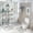 style-613, variant on 4 Pcs Shower Curtain Sets with Non-Slip Rugs Toilet Lid Cover and Bath Mat Our First Christmas Engaged Personalized Waterproof Fabric Bath Curtain Xmas Holiday Decor for Bathroom Decor