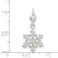 thumbnail image 2 of 925 Sterling Silver Solid Polished Snowflake Charm 29x14mm Wide Pendant Necklace for Women, 2 of 2