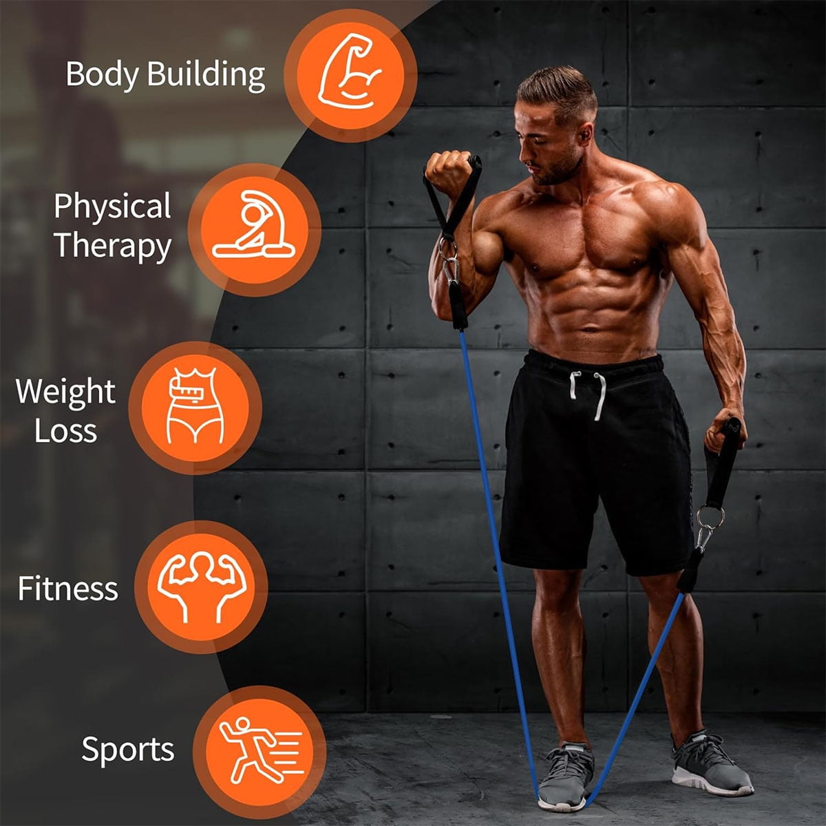 Weight Loss Resistance Bands Before And After Men Full-Body - Main Image