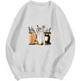 thumbnail image 4 of Cavosen Thanksgiving Day Womens Sweatshirts Crewneck Cute Funny Happy Pumpkin Print Loose Orange Sweatshirts Long Sleeve Pullover Shirts Grateful Festival Fall Winter Clothes, 4 of 4