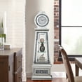 thumbnail image 6 of Benjara Mirrored Grandfather Clock with 3 Open Compartments- Silver, 6 of 6