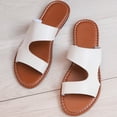 thumbnail image 6 of Agkizg Womens Indoor Outdoor Slides, Beach Walking Sandals, Solid Color Open Toe Flat Slide Sandals Comfortable Plus Size Casual Indoor Outdoor Beach Summer Slippers, 6 of 7