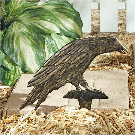 Design Toscano Halloween Mystic Raven Authentic Foundry Iron Ground Stake: Head Up