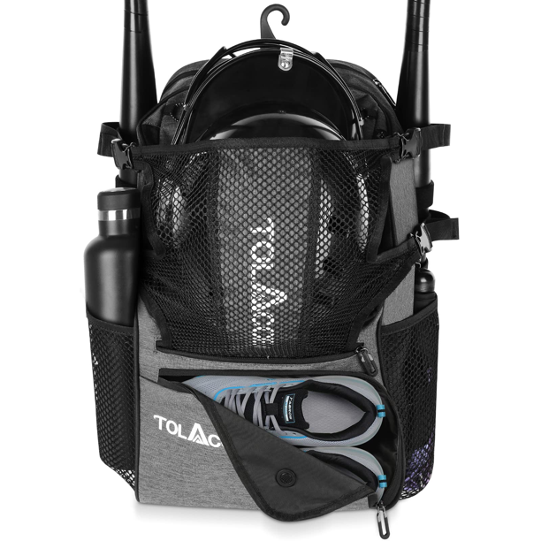 Baseball Bag, Large Baseball Sports Equipment Backpack with Helmet Holder, Shoes Compartment and