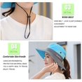 thumbnail image 2 of Women's Outdoor UV Protection Foldable Sun Hats Mesh Widebrim Beach Fishing Hat with Ponytail Hole, 2 of 6