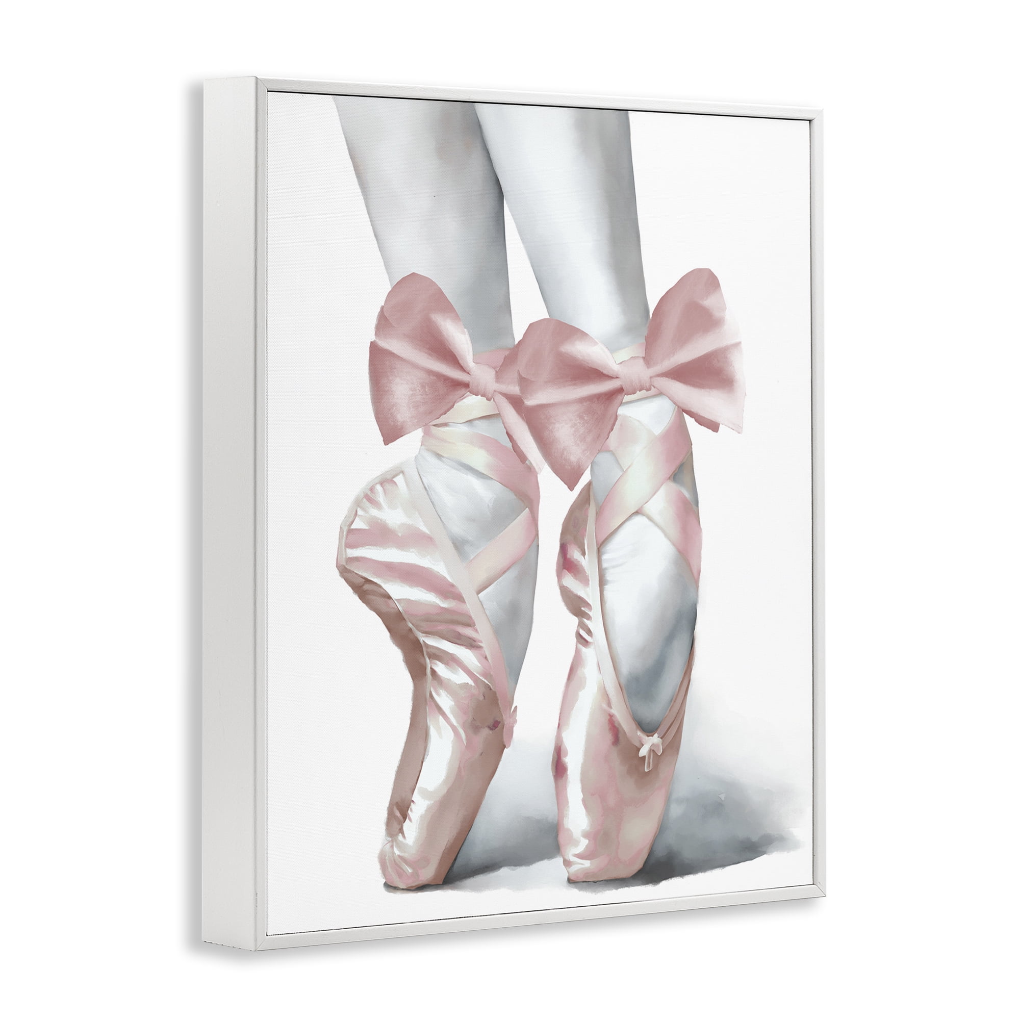 Stupell Industries Ballet Pointe Shoes White Framed Giclee Art, design by Elizabeth Medley