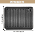 thumbnail image 5 of GCQ Rectangle Air Fryer Replacement Tray Rack, 11.8 x 9.5 Inch Food Grade Steel Grill & Baking Pan, Compatible with Oster 11Qt Dual Air Fryer Oven, Dishwasher Safe, 5 of 7