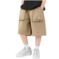 thumbnail image 2 of Xdegoge Boys Shorts 10-12 Summer Cargo Shorts Teen Boy Shorts 14-16 Lightweight Straight Leg Shorts Knee Length Cotton Shorts with Pockets Previous Orders History Flash for Today, 2 of 4