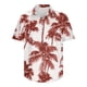 thumbnail image 4 of Blusa y camisa de manga corta con cuello vuelto Camisa casual para hombre Camisa de bolos vintage de manga corta Camisas de verano de playa cubana Camisa con botones Blusa para hombre Poliéster, 4 of 5