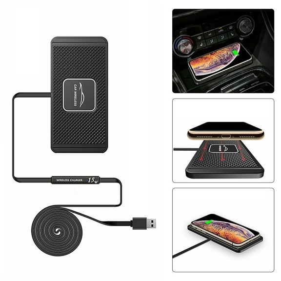 Wireless Charger , SOATUTO Wireless car Charger Charging pad 10w Non Slip qi Charger for car Wireless Phone Charger Fast Wireless Charging mat for Universal Cell Phone Galaxy 21 20 iPhone