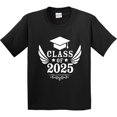 thumbnail image 3 of Inktastic Class of 2025 with Graduation Cap and Wings Youth T-Shirt, 3 of 5