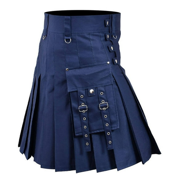 Design Sense Fashion Trend Open Leg Pants Scottish Holiday Dress Multi Poplin Pants Color Medieval Pleated Skirt