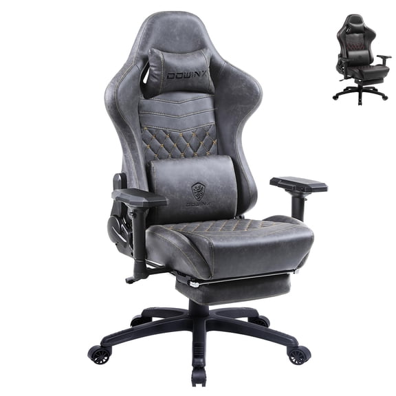 Silla Gamer Dowinx Elite LS6689S Ergonómica Ejecutiva Reclinable con Masaje y Reposapiés – Cuero Premium