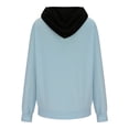 thumbnail image 5 of HAPIMO Savings Sweatshirt for Women Drawstring Pullover Tops Striped Leopard Print Long Sleeve Relaxed Fit Womens Hoodie Sweatshirt Teen Girls Clothes Blue S, 5 of 6