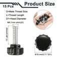 thumbnail image 2 of Uxcell Knurled Clamping Knobs Handle Thumb Screws Bolt Knobs Male Thread Head for Electronics Automotive Furniture Assembly Wood Working DIY Projects M6 x 25 mm x 18 mm, 2 of 6