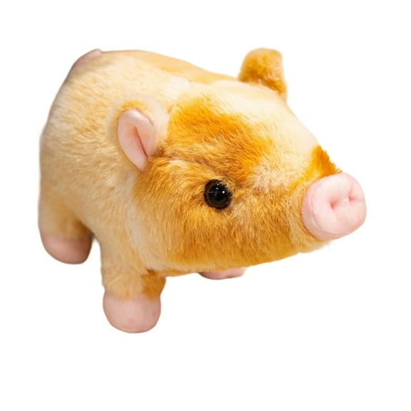 Plush Pig Stuffed Animal, Yellow Realistic Soft Plush Texture, 1 pc 9.8 inch Cute Zodiac Pig Plush Doll, For Kids Toddlers Comforting Cuddle Companion Bedtime Play Gift