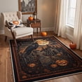 thumbnail image 3 of GENIMO 2'x7' Halloween Runner Rug, Washable Non Slip Soft Gothic Raven Indoor Outdoor Hallway Runner for Porch Patio Kitchen Entryway, Charred Amber, 3 of 6