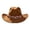 Coffee, variant on Western Cowboy Wide Brim Felt Hat, Women Boho Ethnic Tassel Band Fedora Hat Solid Color Four Season Party Daily Outdoor Fashion Hat(Orange)