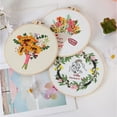 thumbnail image 4 of Diy Bouquet Series Embroidery Kit Embroidery Cross Stitch Kits With Embroidery Hoops For Thanksgiving Mother Day, 4 of 7