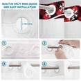 thumbnail image 3 of No Hook Shower Curtain with Built-in Rings - White Christmas Snowflake Washable Waterproof Fabric Bathroom Curtains for Hotel,Rentals, Stall 36 X 72 Inch , Red Black Buffalo Plaid Check Farmhouse, 3 of 9