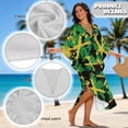 thumbnail image 6 of Xoenoiee Jamaica Flag Camo Pattern Plus Size Kaftan Dress for Women, Oversized V-Neck Batwing Sleeve, Boho Swimsuit Cover Up, Maxi Beach Resort Caftan, 6 of 7