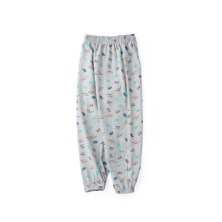 

Ytdscs Kids Toddler Boys Sweatpants Print Anti-Mosquito Jogger Pants 4-12 Years Boys Summer Harem Pants Elastic Waist Trousers for Boys