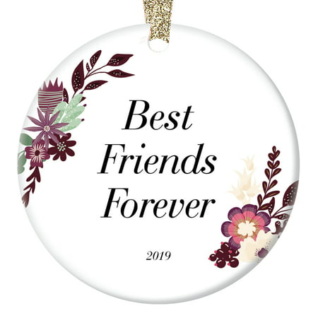 2019 Best Friends Forever Christmas Ornament Unique Vintage Shabby Chic Soul Sisters Besties Cool Holiday Keepsake Xmas Present Beautiful Friendship 3