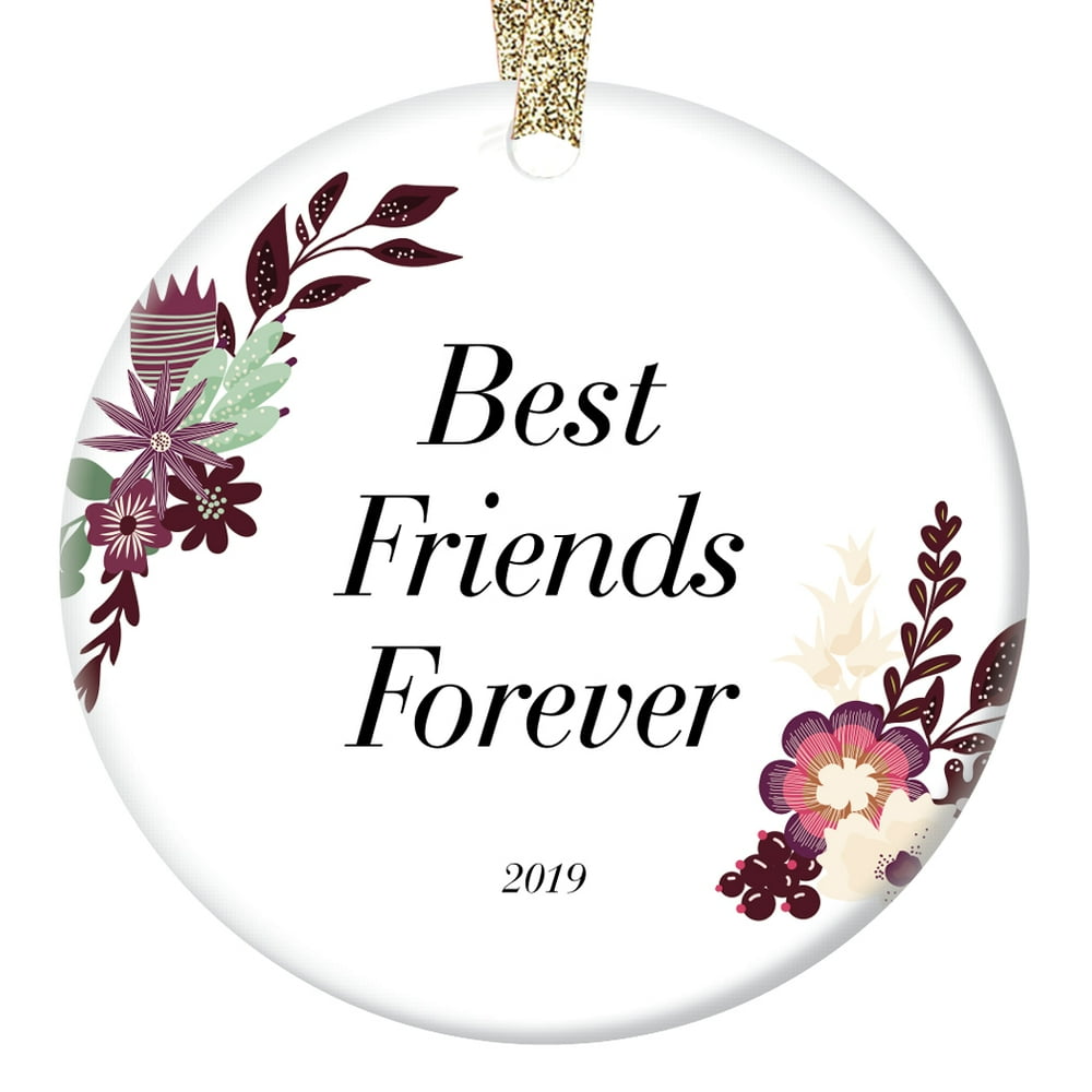 2019 Best Friends Forever Christmas Ornament Unique Vintage Shabby Chic