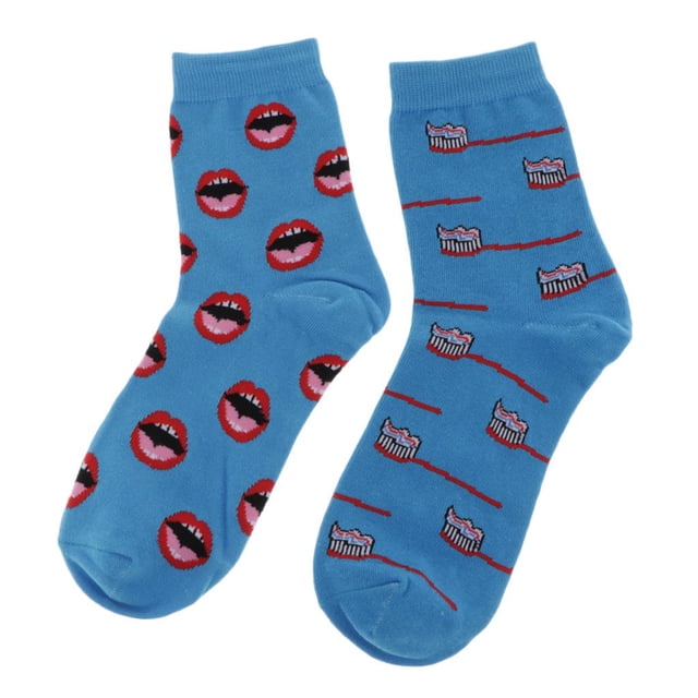 Mujer Hombre Novedad Tubo Calcetines coloridos Calcetines de tripución Causal Calcetines suaves a media pierna Azul Sunnimix Novedad calcetines