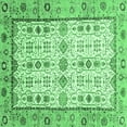 thumbnail image 1 of Ahgly Company Indoor Square Abstract Emerald Green Modern Area Rugs, 3' Square, 1 of 4