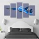 thumbnail image 3 of Cuadro Decorativo Avión Sukhoi Camuflaje Azul Juego De 5 Piezas 150x80cm Ideal Para Sala Oficina Moderna, 3 of 5