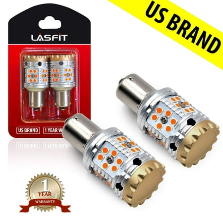 LASFIT 1156 BA15S P21W 7506 LED Turn Signal Light Blinker Bulbs with CANBUS Anti Hyper Flash, No Load Resistor Need, 2019 Upgraded Intelligent Temperature Control Version- Amber Yellow (Pack of (Best Led Headlights 2019)