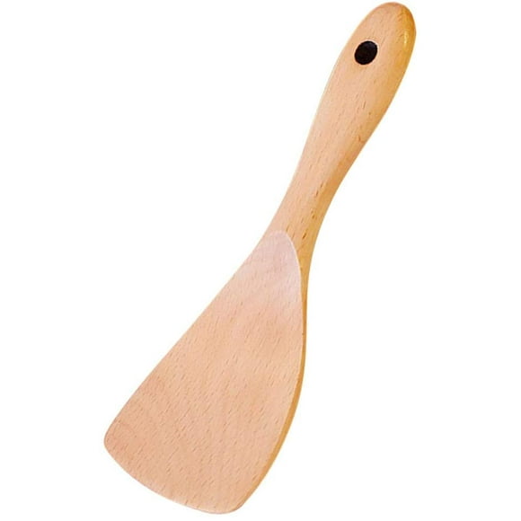 Premium Wood Rice Paddle, Natural Wood Rice Serving Spoon Rice Paddle Kitchen Wooden Rice Spatula Wood Kitchen Utensils Set - 21x7.5cm