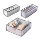 thumbnail image 1 of Caja de almacenamiento de ropa interior plegable Uso en el hogar Cajón de almacenamiento Divisor Organizador de rejilla de malla para ropa interior / Sujetadores / Calcetines, 1 of 8